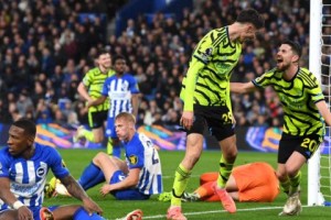 500彩票查询-【英超】哈弗茨传射，阿森纳3比0客胜布莱顿重回榜首